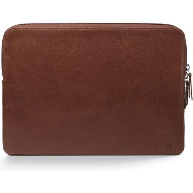 Trunk Äkta Läder Sleeve till MacBook 13" (32 x 23 x 2 cm) - Brown