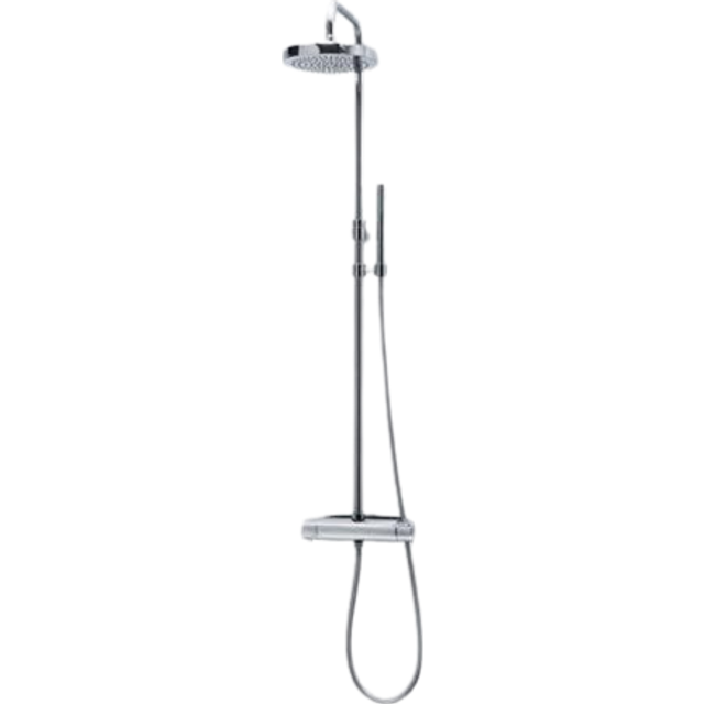 Takduschset Duschbyggarna Rondo 220 med Badkarsblandare 160 cc Krom