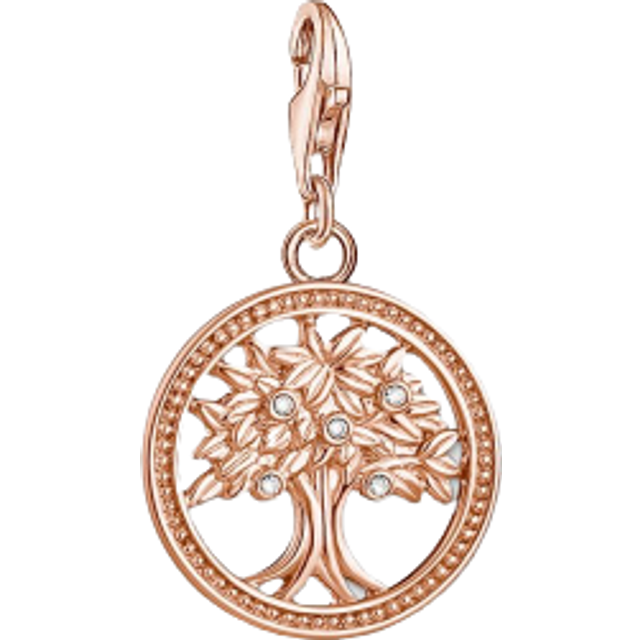 Thomas Sabo Charm pendant tree of life rose gold white 1861-416-14 - ros&#xE9; gold-coloured/white - one size