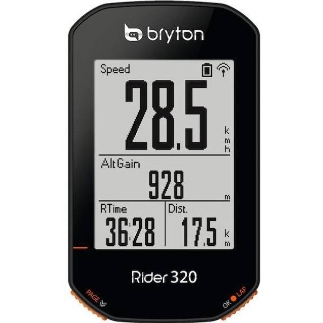BRYTON Rider 320T GPS Cycle Computer w/ Cadence + Heart Rate Bundle - Black