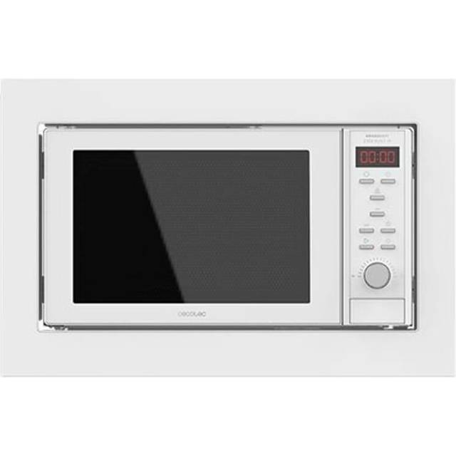 Cecotec Digital GrandHeat 2350 inbyggd mikrovågsugn, svart. 900 W, 23 liter, grill, 9 förkonfigurerade funktioner, snabbstart, timer, bricka Ø 27 cm. (vit)
