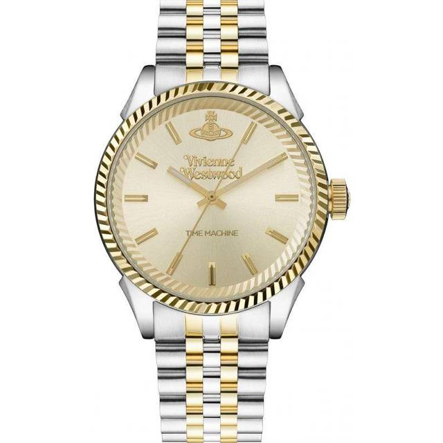 Vivienne Westwood Men's Seymour Champagne Gold Sunray Dial 2-Tone Stainless Steel Jubilee Bracelet Watch, One Colour, Men