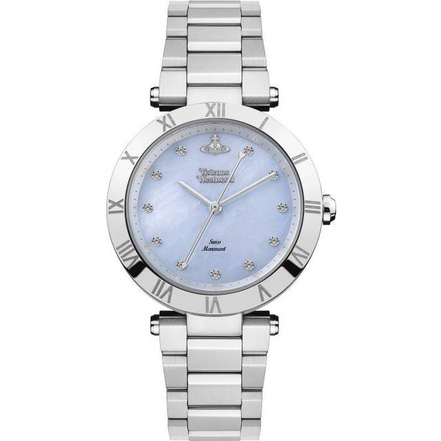 Vivienne Westwood Ladies Montagu Blue Mother Of Pearl Dial Bracelet Watch VV206BLSL