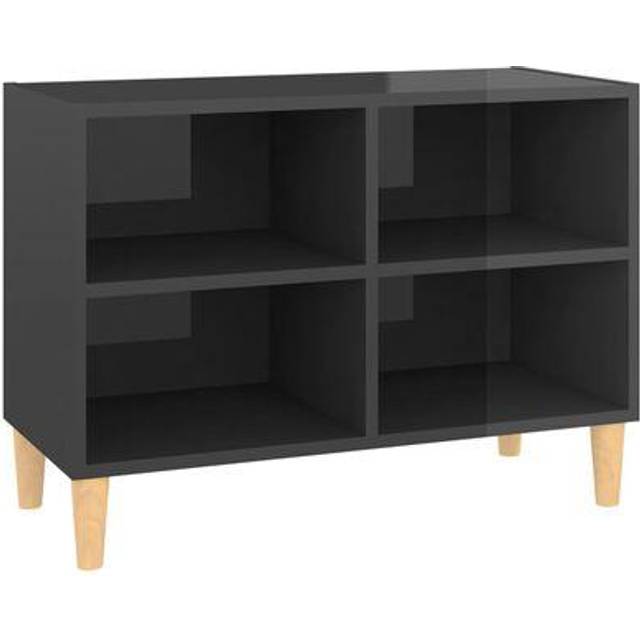 vidaXL TV Cabinet with Metal Legs Smoked Oak 69.5x30x50 cm - Brown