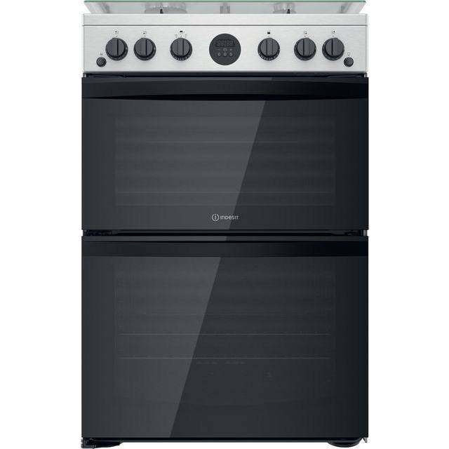 Indesit ID67G0MCX/UK 60cm Gas Cooker - Silver - A+/A+ Rated