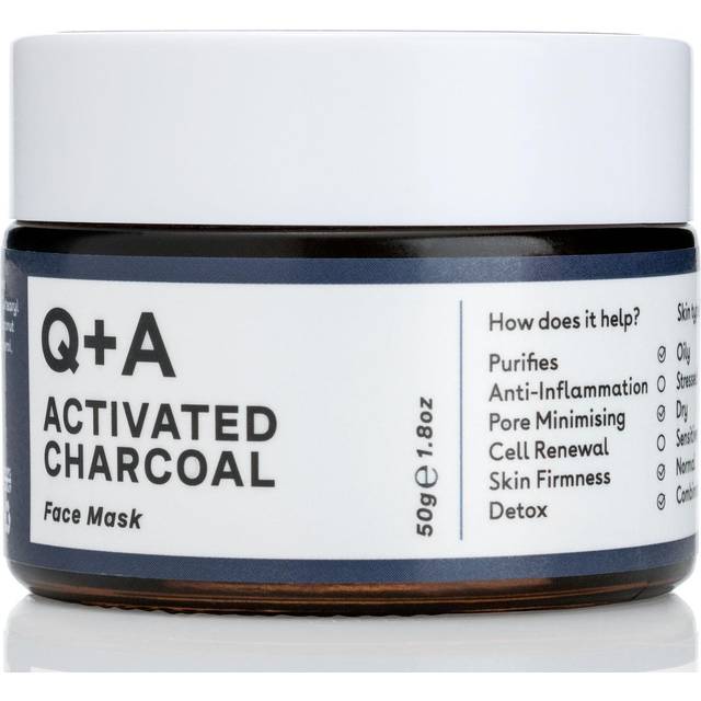 Q+A Activated Charcoal Face Mask 50g 50ml