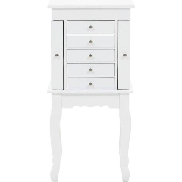 vidaXL Free Standing Jewelery Cabinet White