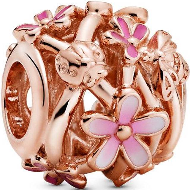 Pandora Charm Moments Offen gearbeitetes rosafarbenes Gänseblümchen 788772C01 - roségold