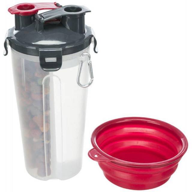 Mat- och vattenbehållare för resor (0,35 liter). Förpackning: Per styck