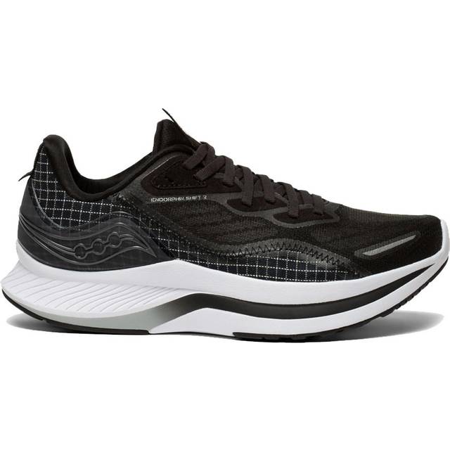 Saucony dam endorfinförskjutning 2 löparsko, Svart vit, 38 EU