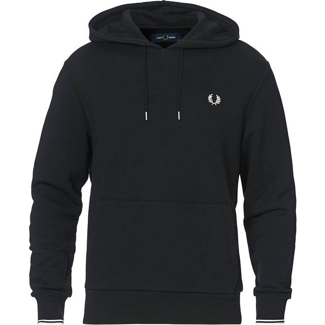 Fred Perry Logo Hoodie - Black