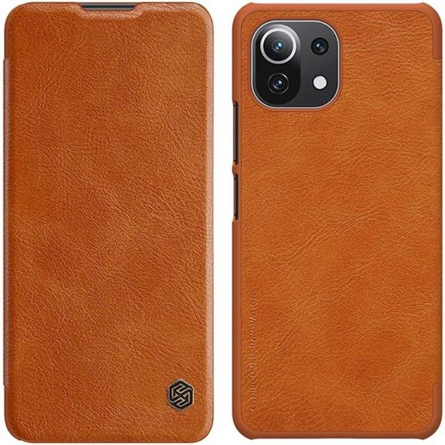 För Xiaomi Mi 11 11i Flip Fodral NILLKIN Qin Series PU Läder Plånboksställ Telefonfodral För Mi11 12 12X Lite Pro 4G 5G Fodral Mi 11 Pro svart