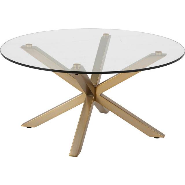 Florence Heaven Glass Top and Chrome Legs Round Coffee Table - Furniture To Go - Silver