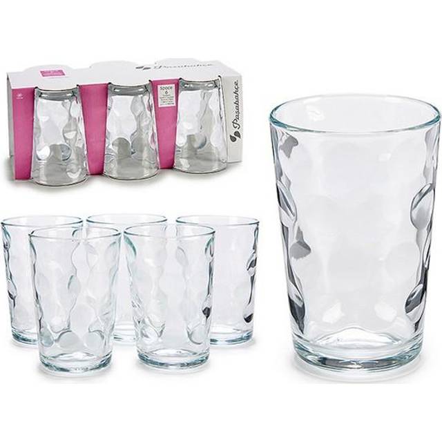 Pasabache polka dot glass tumbler set stackable juice water glasses set of 6