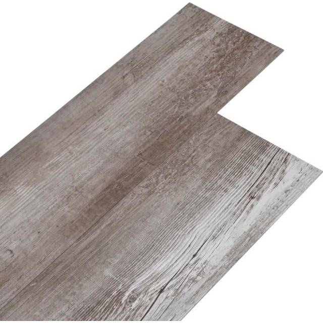 vidaXL PVC Flooring Planks Self-adhesive Matt Wood Brown Laminate Floor Tiles