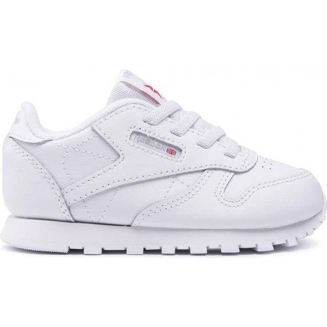 Reebok CL LTHR unisex – bebis Sneaker, White, 25 EU