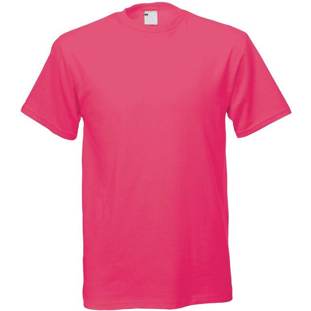 (X Large, Hot Pink) Mens Short Sleeve Casual T-Shirt