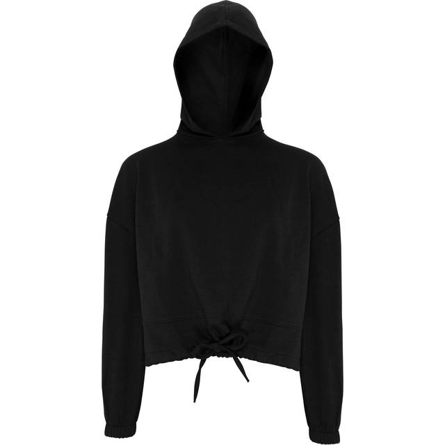 TriDri Womens Cropped Oversize Hoodie - Black - 2xl