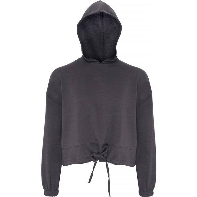 TriDri Womens Cropped Oversize Hoodie - Charcoal - xs