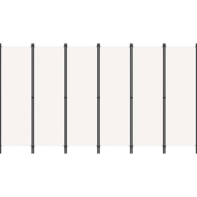 Rumsavdelare 6 paneler vit 300x180 cm