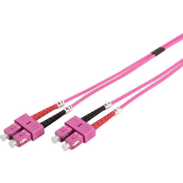 FO patch cord, duplex, SC to SC MM OM4 50/125 µ, 1 m