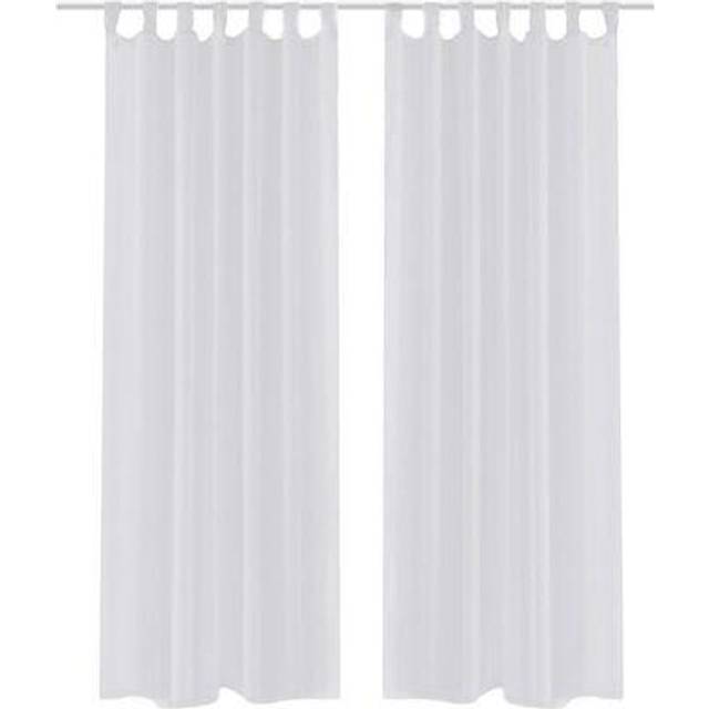 Genomskinlig gardin 140 x 225 cm 2-pack Turkos