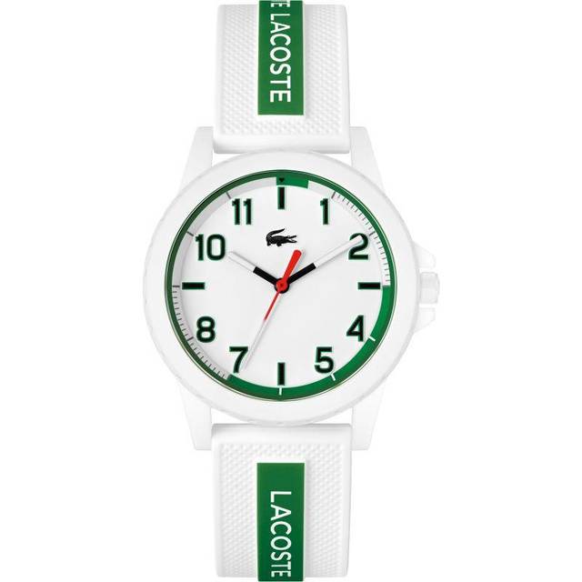 Lacoste Kids White &amp; Green Rubber Rider Children&apos;s Watch