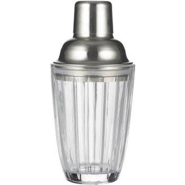Barware Glass Cocktail Shaker - Silver (10cm H X 8.7cm W)