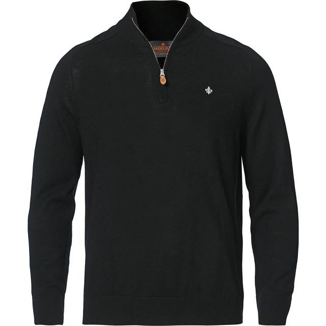 Morris John Merino Half Zip Black