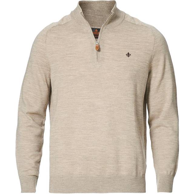 Morris John Merino Half Zip Khaki