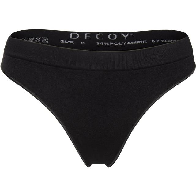 Decoy microfiber string trusse i sort til kvinder