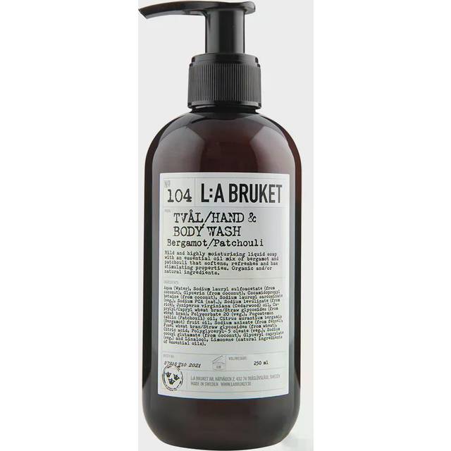 L:A Bruket 104 Hand & Body Wash Bergamot & Patchouli 240ml