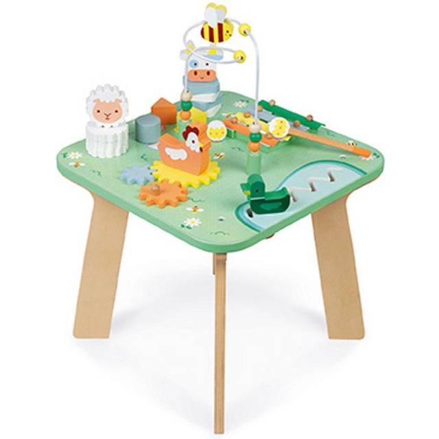 Janod Meadow Activity Table Learn Shapes & Colour Educational Playset