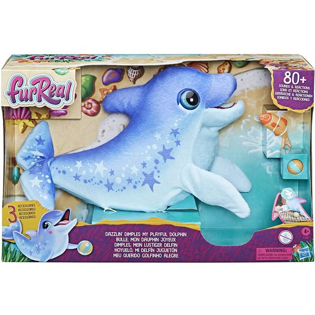 furReal Dazzlin' Dimples My Playful Dolphin, över 80 ljud och reaktioner, interaktivt elektroniskt husdjur, från 4 år