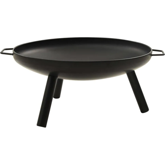 vidaXL Fire Pit 70x59x28 cm Steel - Black
