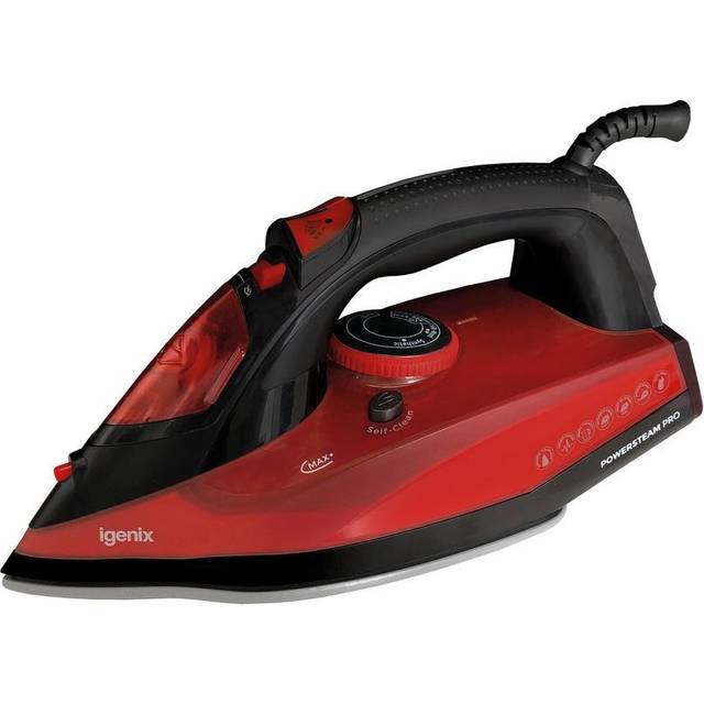 Igenix Powersteam Pro 2600W Steam Iron - Red (1.14kg)