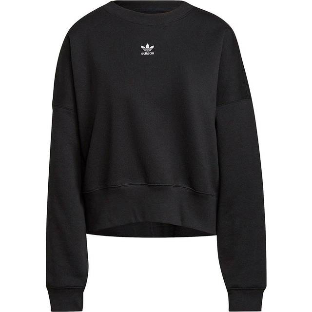 Adidas, Sweatshirts & Hoodies, Dam, L, Bomull, Crewneck Fleece Sweatshirt Essentials