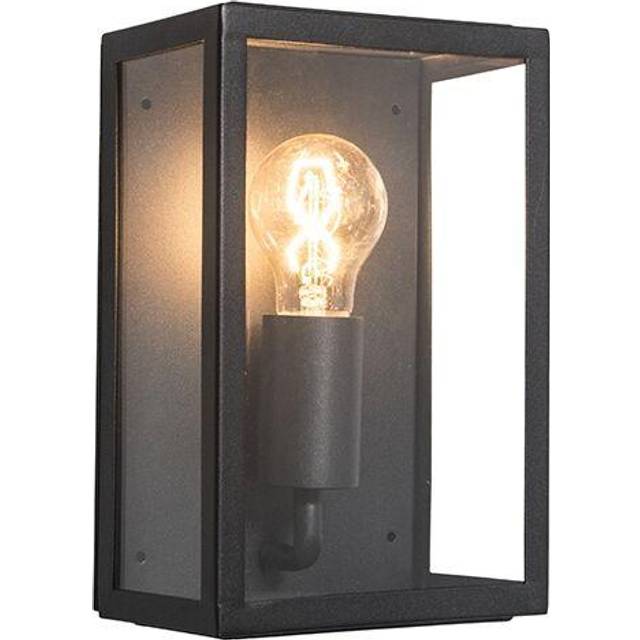 Industrial Outdoor Wall Light Black with Glass 25.5 cm IP44 - Rotterdam