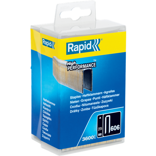 Rapid 606/12MM Galvanised Narrow Crown Staples (Box-3600)
