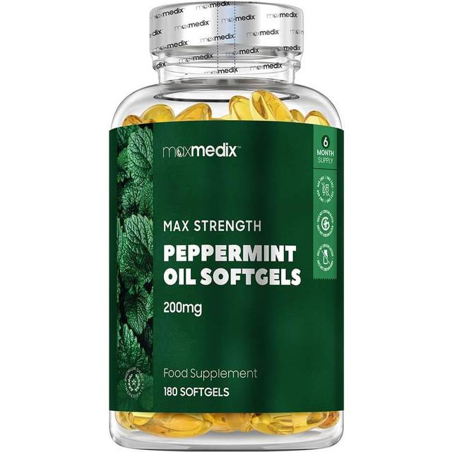 Pepparmyntsolja Softgels - 200 mg pepparmyntsolja per softgel - 365 kapslar för 1 års förbrukning - Testade och växtbaserade ingredienser - För ditt välbefinnande - WeightWorld