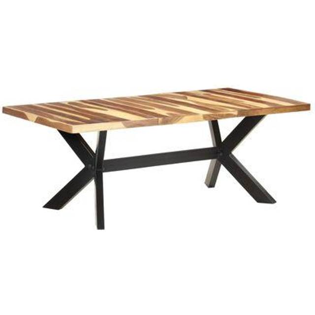vidaXL Dining Table 200x100x75 cm Solid Wood with Honey Finish - Brown