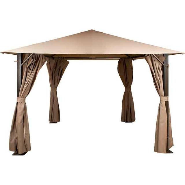 Glendale Venice 2.5 x 2.5m Mocha Heavy Duty Garden Gazebo - Brown - 3 x 3m