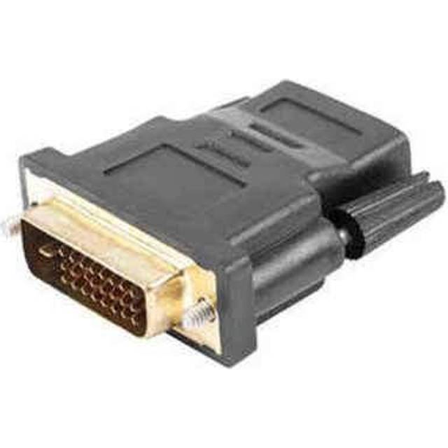 Adapter LANBERG AD-0010-BK (HDMI F - DVI-D (24+1) M; svart färg)