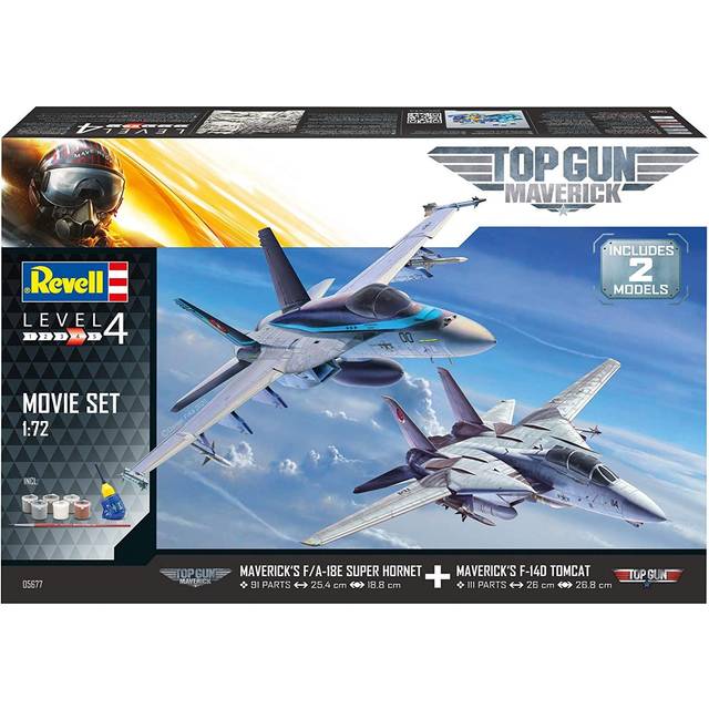 Revell RV05677 Top Gun 2 Movie Set Maverick Plastic Model kit, Unpainted