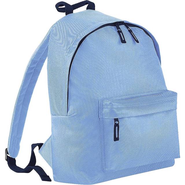 (One Size, Sky Blue/French Navy) Bagbase Fashion Backpack / Rucksack (18 Litres) (Pack of 2)