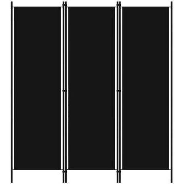 3-Panel Room Divider Black 150x180 cm Vidaxl
