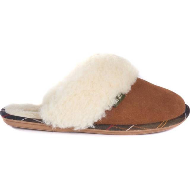 Barbour Women's Lydia Suede Mule Slippers - Camel - UK 3 - Tan