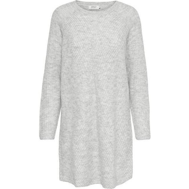 ONLY Dam Onlcarol L/S klänning KNT Noos, Ljusgrå mix, S