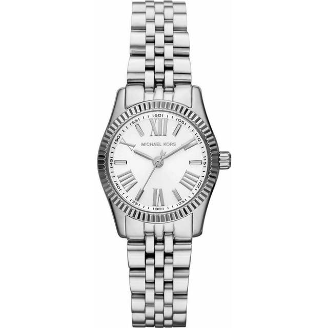 Michael Kors Ladies Lexington Glitz Watch Silver Dial Stainless Steel Braclet MK3228