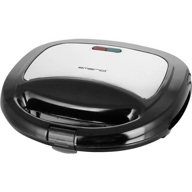 Emerio Dubbel smörgåsmaskin, BPA-fri, klassisk form för triangulär smörgås, lätt att rengöra, non-stick, värms upp snabbt, 750 watt